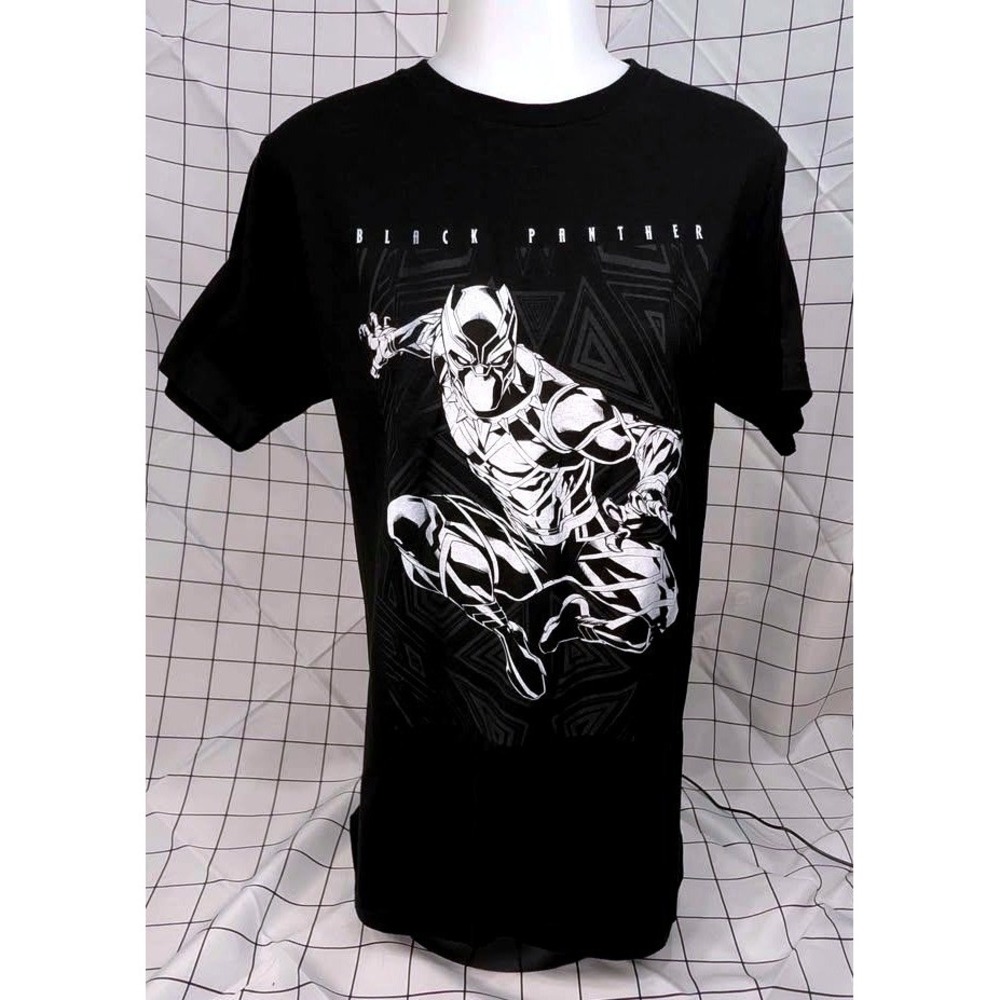Marvel Black Panther ~ Graphic T-Shirt Men's Small Black Tultex Ring Spun Cotton
